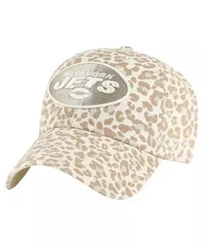 47 брендовая женская регулируемая шапка Natural New York Jets Panthera Clean Up '47 Brand, бежевый