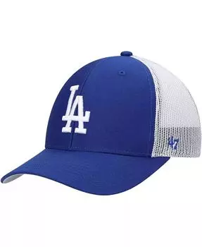 '47 Мужская королевская/белая кепка с логотипом Los Angeles Dodgers Snapback Trucker Snapback '47 Brand, синий