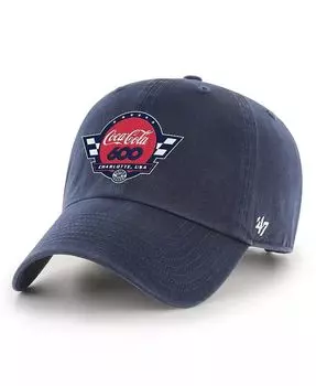 47 Мужская темно-синяя регулируемая шапка Charlotte Motor Speedway Coca Cola 600 Clean Up '47 Brand, синий