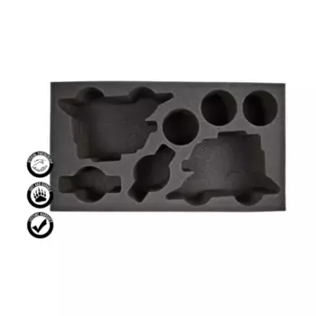 4-дюймовый армейский поднос — «Просвещенный», «Судный день», «Железный конь» и монокаватор., Battle Foam - Outlaw Miniatures - Wild West Exodus