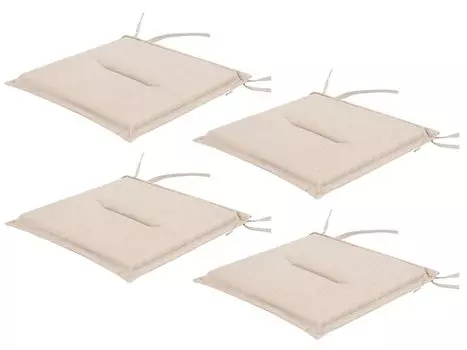 4 х садовые подушки, подушки для садовых стульев, удобное сиденье, подушки для кресел, подушки для стульев, подушки для кресел, подушки для стульев, подушки для шезлонгов, бежевые с полосками, 45 х 45 см Stanisaw Jurga, бежевый