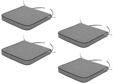 4 х садовые подушки, подушки для садовых стульев, удобное сиденье, подушки для кресел, подушки для стульев, подушки для кресел, подушки для стульев, подушки для шезлонгов Stanisaw Jurga, черный