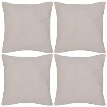 4 хлопковые наволочки бежевого цвета 50 х 50 см Prolenta