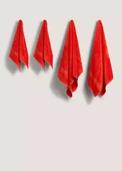 4 комплекта оранжевого набора полотенец для рук и ванны Homestore