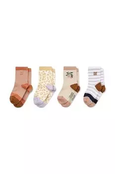 4 пары детских носков Liewood, бежевый