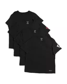4 пары футболок с круглым вырезом True Religion, черный