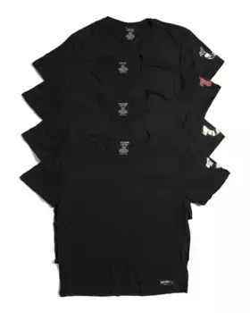 4 пары футболок с V-образным вырезом True Religion, черный