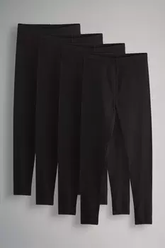 4 пары леггинсов The Set, черный