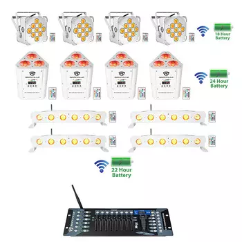 Комплект Rockville Best PAR + Controller 4 Best PAR + 4 RockWedge + 4 Best STRIP WH