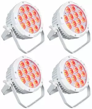(4) Сцена ресторана Rockville WET PAR PRO White Indoor/Outdoor Wash Up Lights (4) WET PAR PRO WHITE