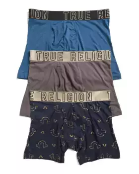 4 шт. эластичные боксеры True Religion, цвет Multi