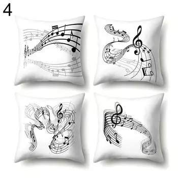 4 шт., чехол для подушки с узором «Музыка», чехол для подушки, украшение для кровати-4 # Stuttg