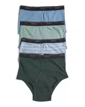 4 шт. хлопковые трусы с полной посадкой Jockey, зеленый