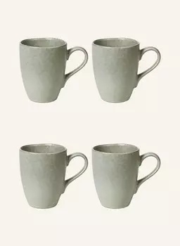4 шт - Кружка Broste Copenhagen NORDIC MARSH, 250 мл, зеленый