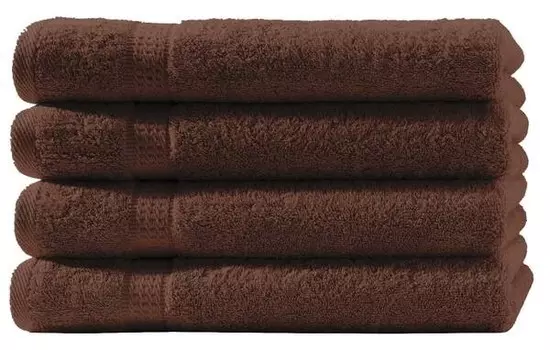 4 шт Набор полотенец One-Home Frottee 70x140 cm, 70x4x140 см, коричневый