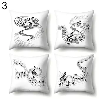 4 шт., наволочка с узором «Музыка», наволочка, домашний карбюратор, украшение для кровати-3 # Stuttg