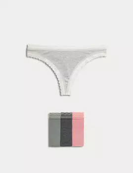 4 шт. стринги из модала и кружева Marks & Spencer