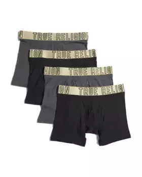 4 шт. трусы-боксеры True Religion, черный/серый