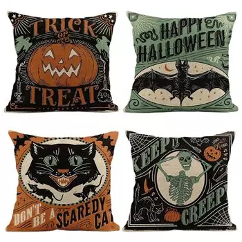 4 шт. водонепроницаемые осенние чехлы для подушек на День Благодарения Декор Праздничные Чехлы для подушек с принтом для дома-B Stuttg