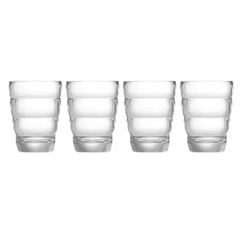 4 стакана для воды Morleos пластиковые небьющиеся небьющиеся стаканы для питья стаканы для сока стаканы неразрушимые до 2000 полосканий походы походы клуб бар бассейн поликарбонатные стаканы 265 мл, белый