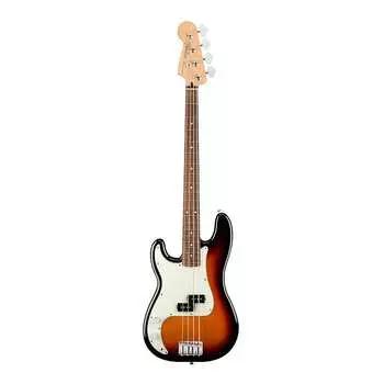 4-струнная электрическая бас-гитара Fender Player Precision с деревянным корпусом, басовыми струнами, кожаным ремешком, кабелем, подставкой для гитары, тюнером и комплектом карт предоплаты