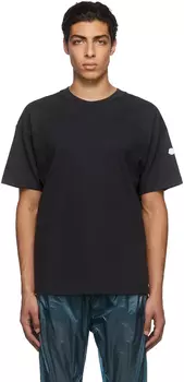 4 Темно-синяя футболка с логотипом Moncler Hyke Moncler Genius