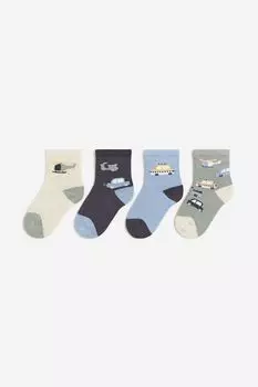 4 упаковки носков H&M, синий