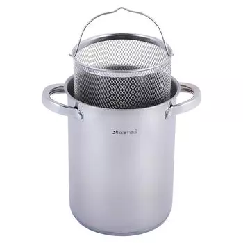 4л кастрюля для спаржи, кастрюля для соуса, кастрюля для макарон из нержавеющей стали, овощная кастрюля, сито, кастрюля для спагетти Kamille