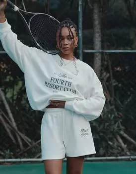 4th & Reckless x Loz Vassallo – Mirissa – кремовые спортивные шорты