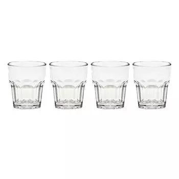 4x стакана для воды Morleos пластиковые небьющиеся небьющиеся стаканы для питья стаканы для сока стакан неразрушимый до 2000 полосканий походы кемпинг клуб бар бассейн поликарбонатные стаканы 215 мл, белый