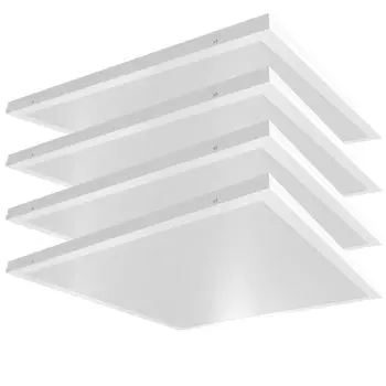 4x светодиодная встраиваемая панель, 36 Вт, 4320 люмен, холодный белый, 59,5x59,5 см etc-shop
