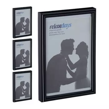 4xРамка для фотографий Relaxdays 10x15 cm schwarz, черный