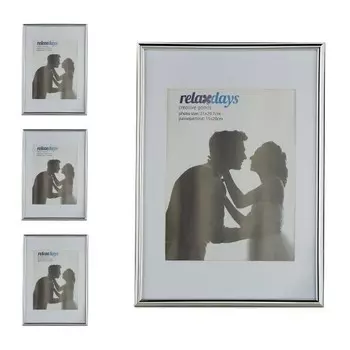 4xРамка для фотографий Relaxdays in Silber 20x30 cm, серебристый/белый
