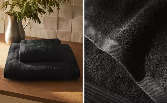 (500 гxм) простое хлопковое махровое полотенце Zara Home, зеленый