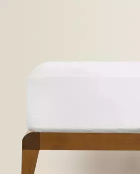 (500 нитей) простынь на подкладке из хлопкового перкаля Zara Home, белый