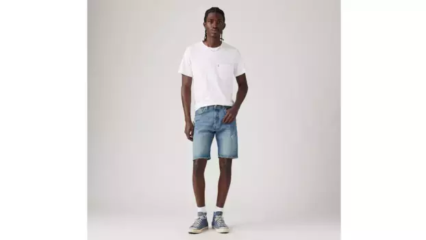 501 мужские шорты оригинального кроя длиной 9 дюймов с подшивкой Levi's, цвет Never Be Mine - Medium Wash - Stretch
