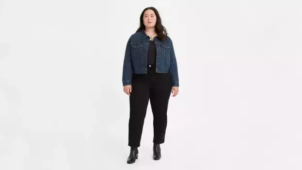 501 оригинальные укороченные женские джинсы (большие размеры) Levi's, черный