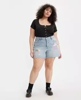 501 Оригинальные женские джинсовые шорты большого размера Levi's, светло-синий
