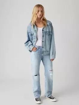 501 женские джинсы 90-х годов Levi's, цвет Rolling With It Clean Hem - Medium Wash