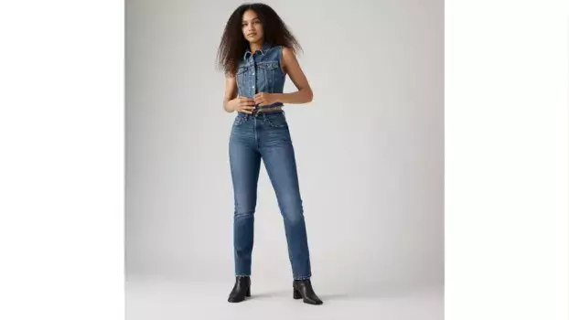 501 женские джинсы оригинального кроя Levi's, цвет Erin Can't Wait - Medium Wash - Stretch