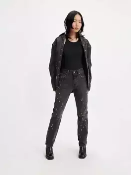 501 женские джинсы оригинального кроя с заклепками Levi's, черный