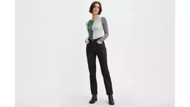 501 женские джинсы с вощеным покрытием Levi's, черный