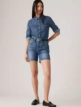 501 женские шорты до середины бедра Levi's, цвет Blue Beauty - Medium Wash