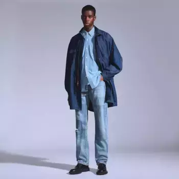 505 Мужские джинсы Regular Fit Selvedge Levi's, цвет Eclipse - Medium Wash