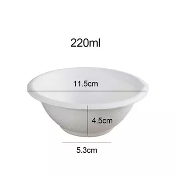 50 шт. биоразлагаемые одноразовые миски-экологический кухонный контейнер для горячего и холодного использования-белыйРазмер: 500 мл Hameb