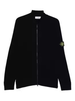 5100006 кардиган с застежкой-молнией в рубчик Stone Island, синий