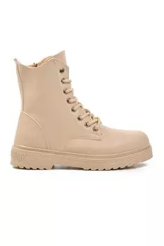 525316 Бежевые женские сапоги на меху внутри Ayakmod