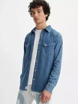 54 лонгхорн рубашка в стиле вестерн Levi's, цвет Medium Indigo Stonewash - Medium Wash