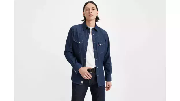 54 лонгхорн рубашка в стиле вестерн Levi's, цвет Dark Indigo Rinse - Dark Wash