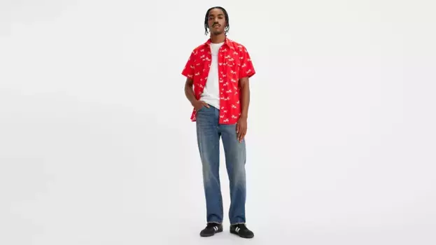 568 свободные прямые мужские джинсы Levi's, цвет Aisle Seat - Dark Wash - Non-Stretch